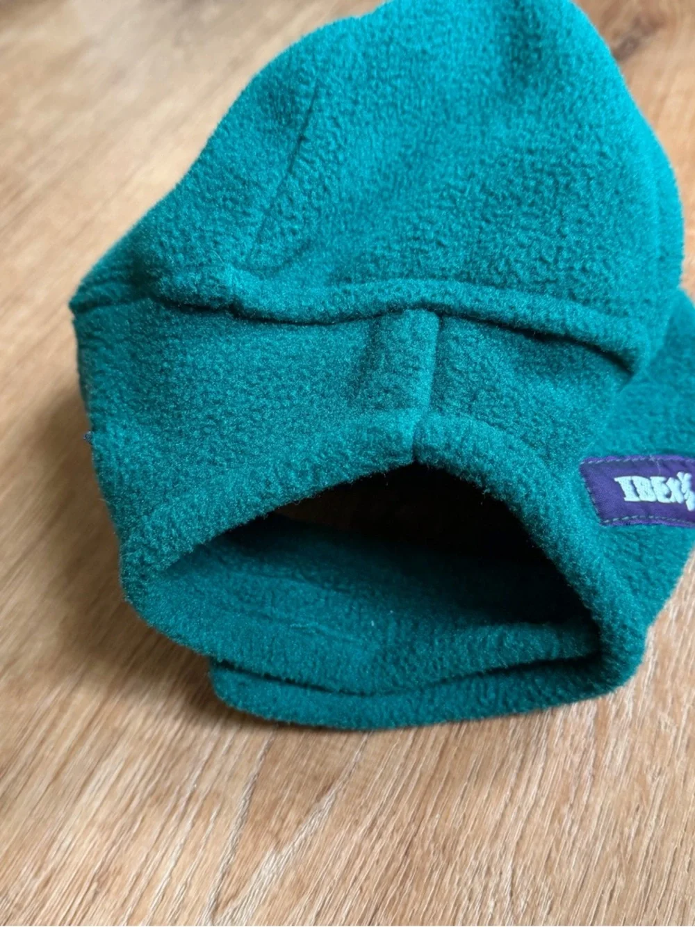 Ibex baby Teal Fleece Earflap Hat vintage